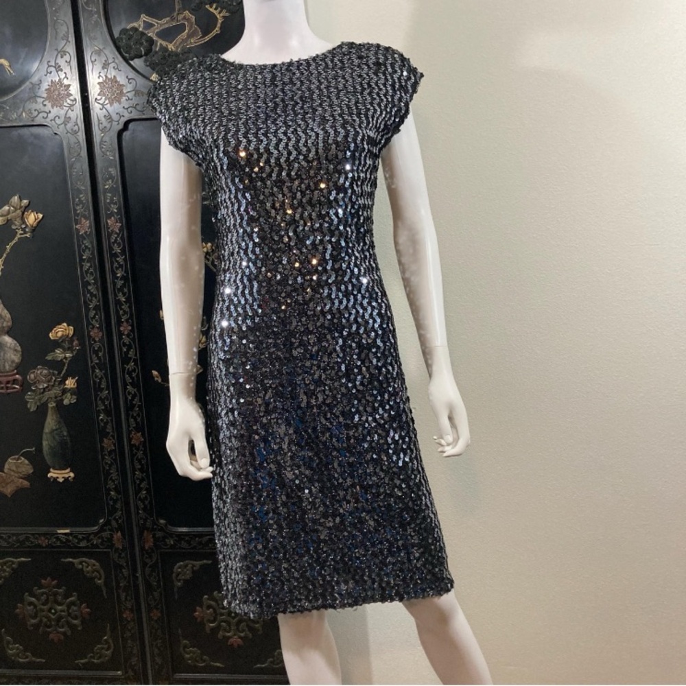 Vintage Disco Glam Sequin Dress- Size Medium